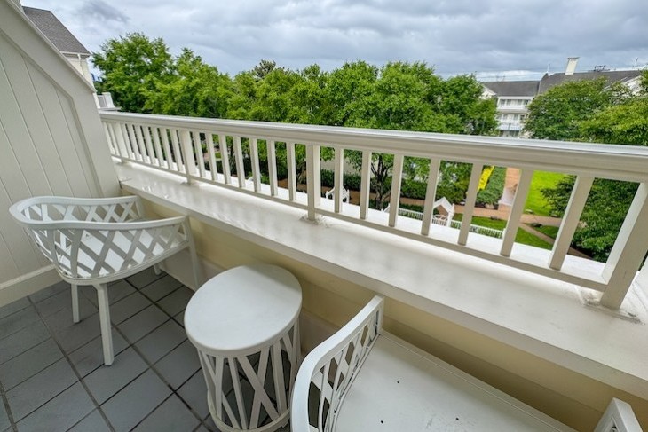 Resort view room balcony